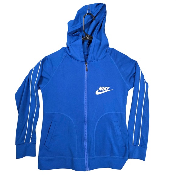 Nike Jackets & Blazers - Nike Full Zip Hoodie Womens Size S Blue Fair Condition Sportswear Track Jacket